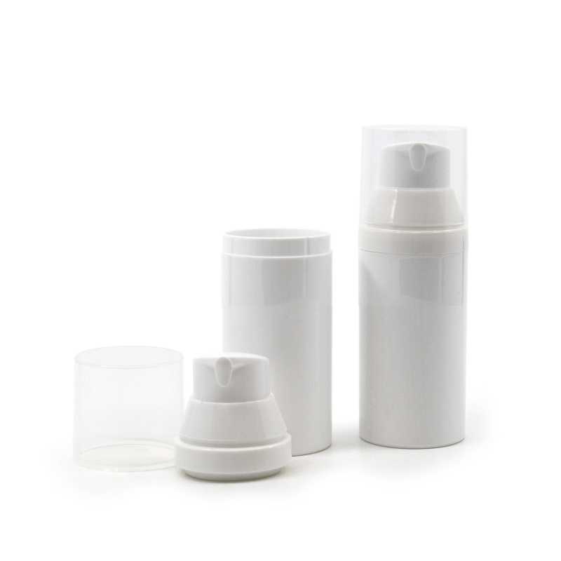 Flacone airless in plastica bianco, 30 ml