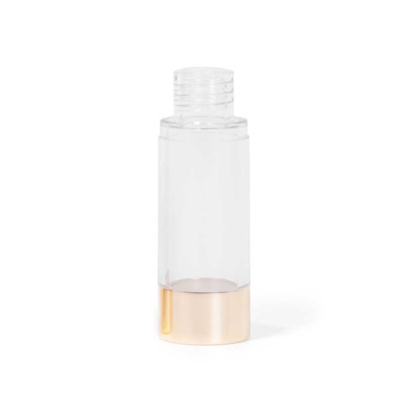 Flacone airless trasparente, fondo dorato, 15 ml