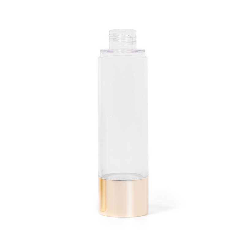 Flacone airless trasparente, fondo dorato, 45 ml