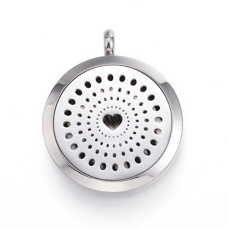 Ciondolo diffusore, acciaio chirurgico, cuore