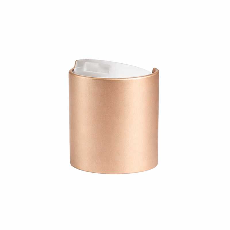 Chiusura disc top, collar in alluminio oro rosa opaco, bianco, 24/410