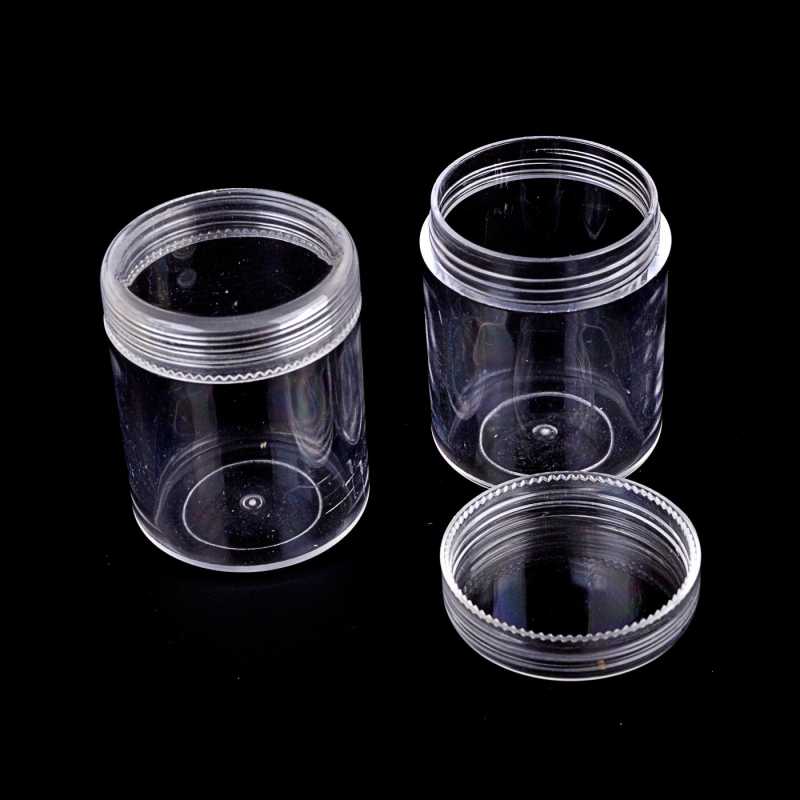 Vasetto in plastica rotondo, trasparente, 12 ml