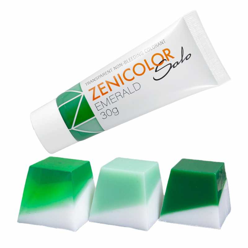 Colorante per base di sapone a fusione e colata, ZENICOLOR SOLO, smeraldo, 30 g