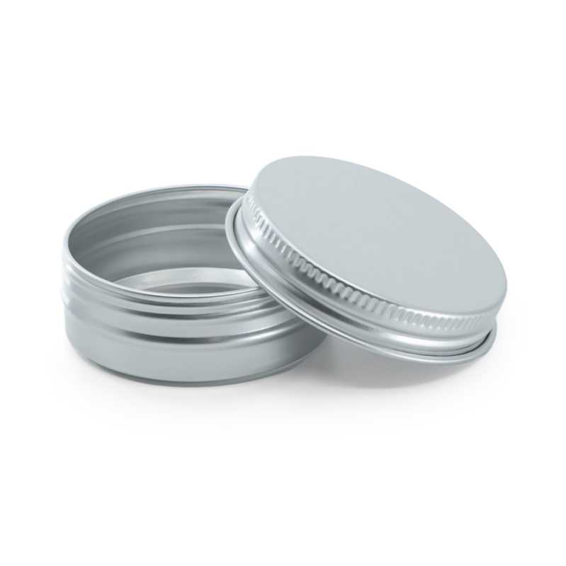 Vasetto in alluminio argentato, 47 mm, 30 ml