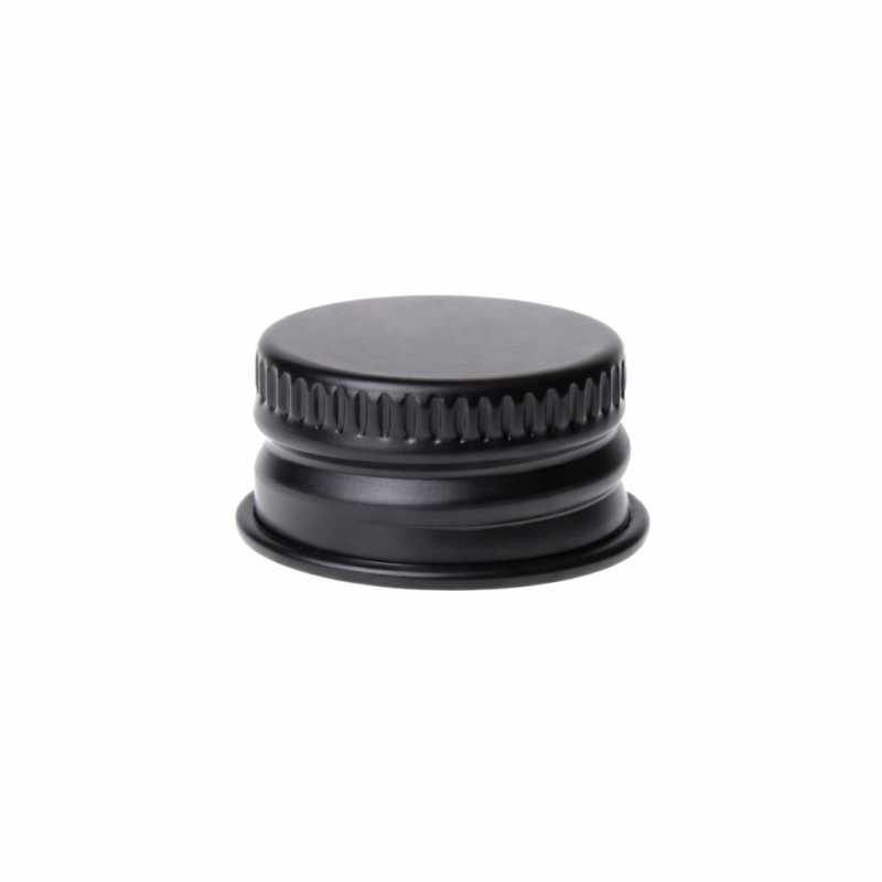 Capsula in alluminio, nera, 18 mm
