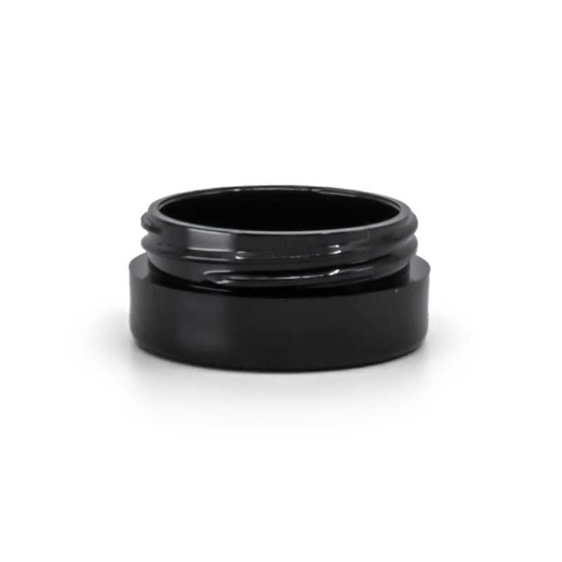 Vasetto in plastica nero, 3 ml