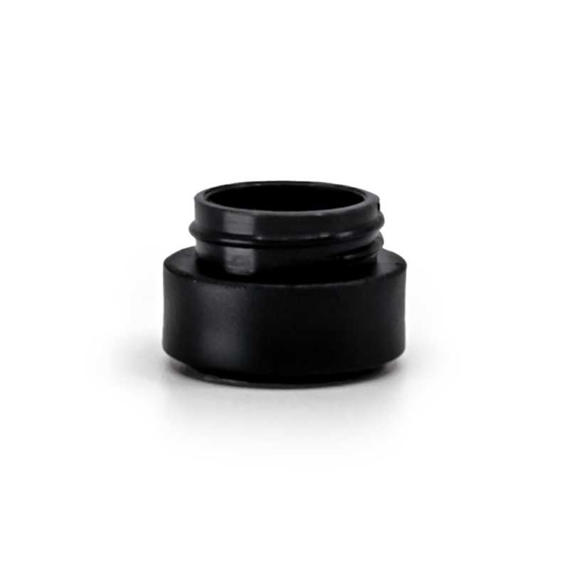 Vaso cosmetico in plastica, nero opaco, 1,5 ml