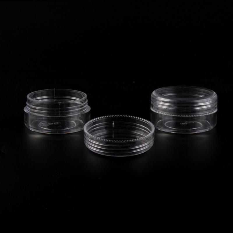 Vasetto cosmetico in plastica trasparente, 3 ml