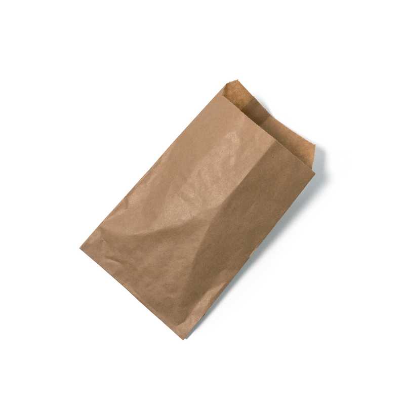 Sacchetto in carta kraft piatto, 1 strato, 9×14 cm