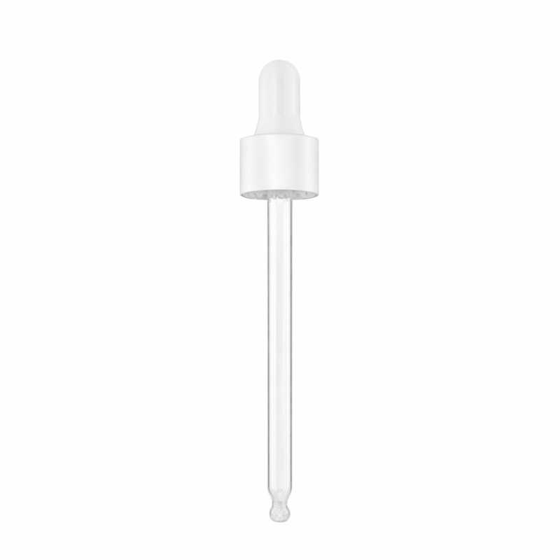 Contagocce, bianco/argento opaco, 103 mm