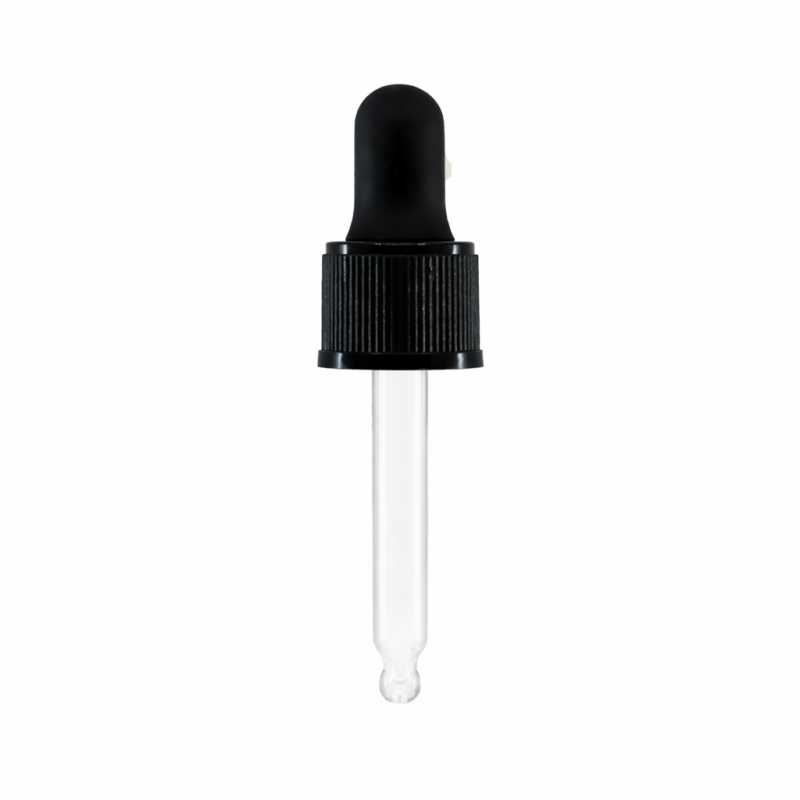 Contagocce, plastica, nero, 52 mm