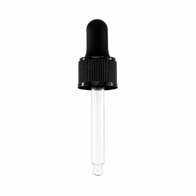 Contagocce, nero, plastica, 57 mm