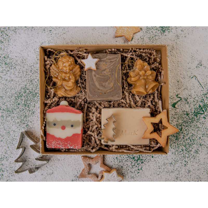 Set regalo di saponi di Natale, musk