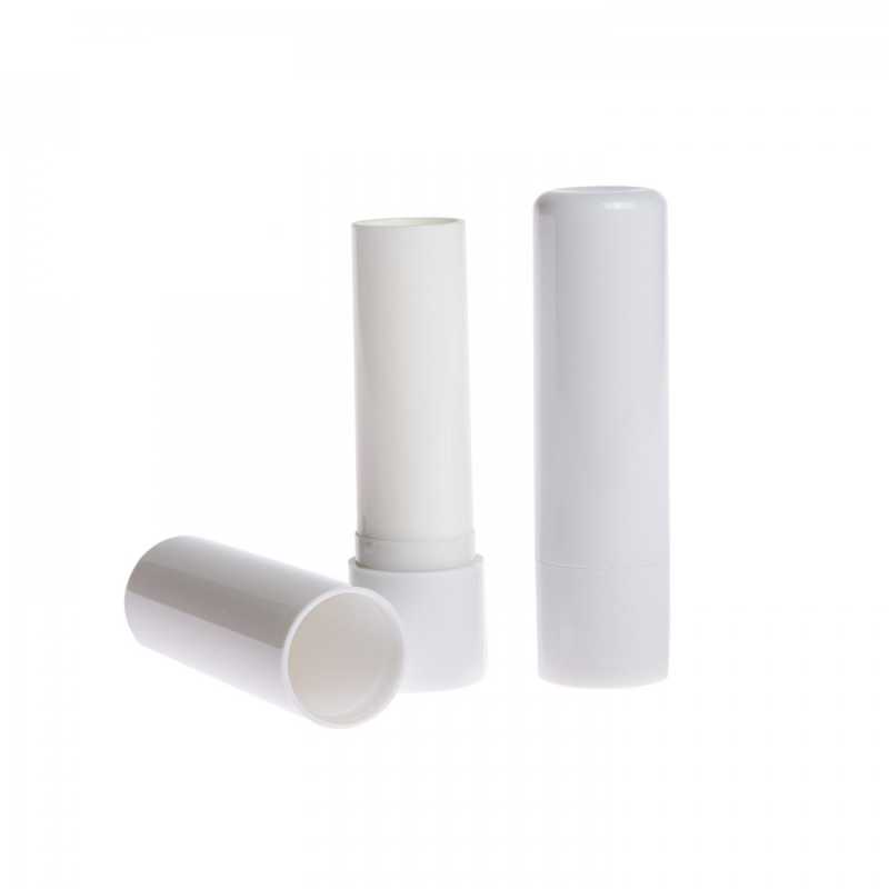 Contenitore per balsamo labbra, plastica, bianco, tipo 2
