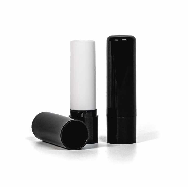 contenitore per balsamo labbra, plastica, nero