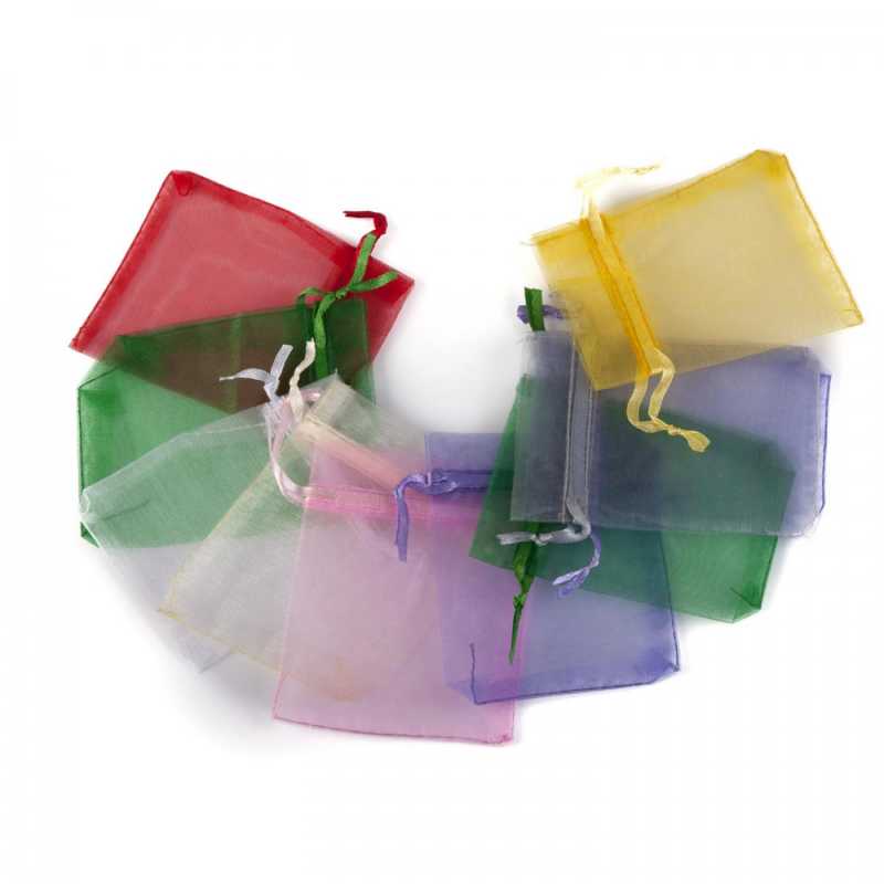Sacchetto in organza, assortito, 7 x 9 cm, 10 pz