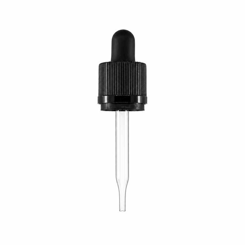 Pipetta con anello di sicurezza, nera, 59 mm