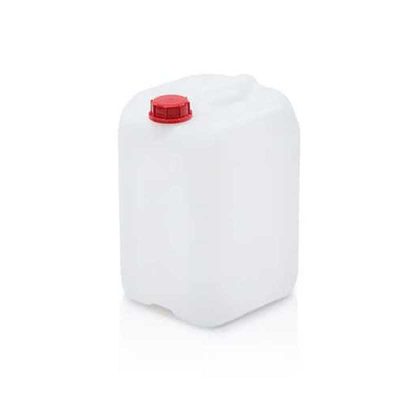 Tanica HDPE, bianca, tappo rosso, 20 l