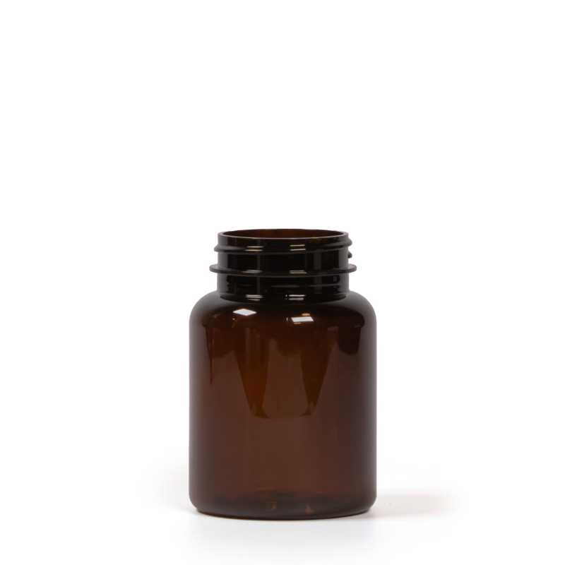 Vaso plastico per pillole, ambra, 150 ml