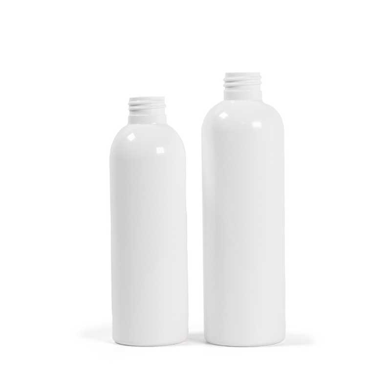 Bottiglia di plastica bianca, 24/410, senza chiusura, 250 ml, 180 pz