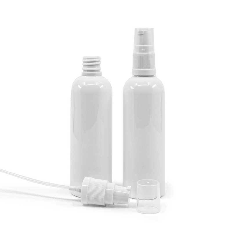 Flacone in plastica, bianco, dispenser lozione, 100 ml