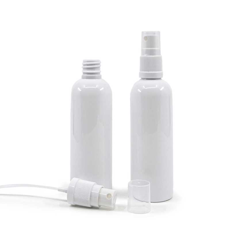 Flacone in plastica, bianco, spruzzatore, 100 ml