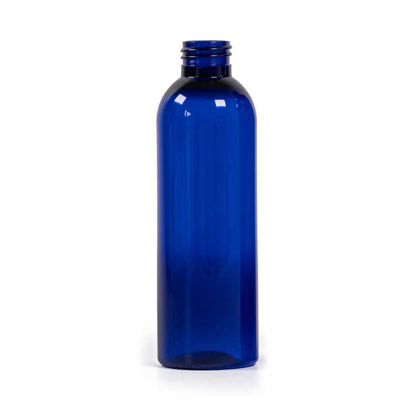 Bottiglia di plastica blu, 200 ml, senza chiusura