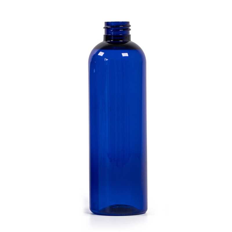Bottiglia di plastica blu, 24/410, senza chiusura, 250 ml