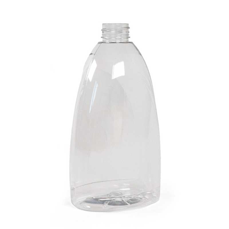 Bottiglia di plastica trasparente per sapone, 28/410, 500 ml