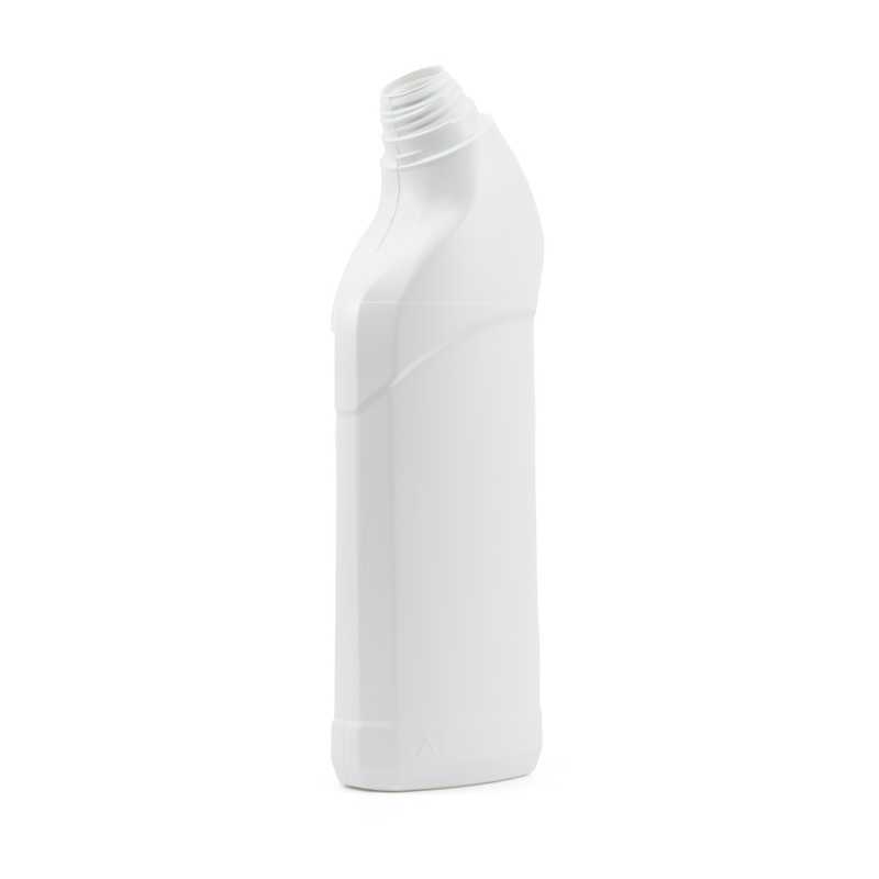 Flacone per detergente WC, plastica, bianco, striscia trasparente, 750 ml