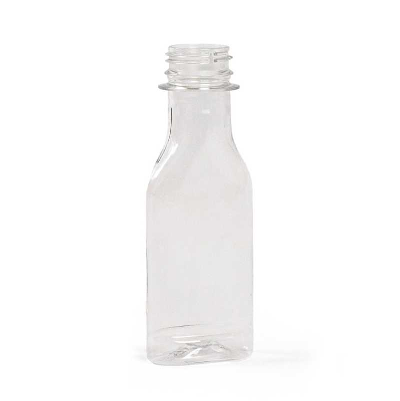 Flacone di plastica piatto, trasparente, 50 ml