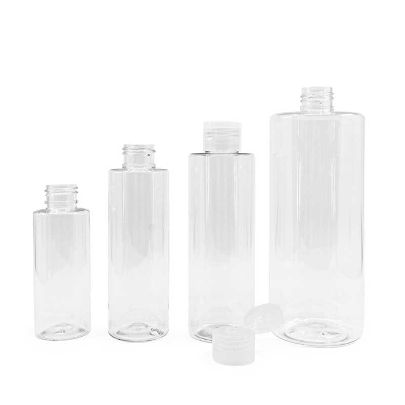 Bottiglia di plastica trasparente, tappo flip-top trasparente, 500 ml