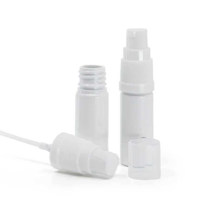 Flacone in plastica, bianco, dosatore, 10 ml