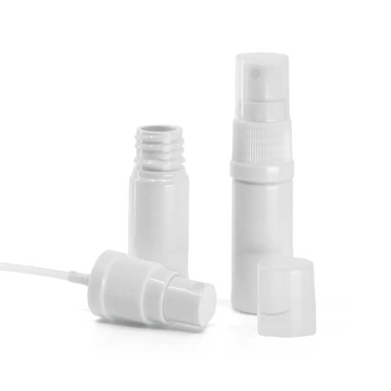 Flacone in plastica, bianco, spruzzatore, 10 ml