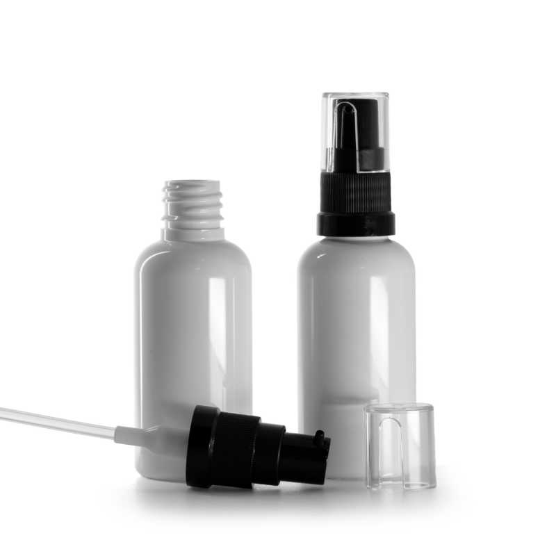 Flacone in plastica, bianco, dosatore per olio, 50 ml