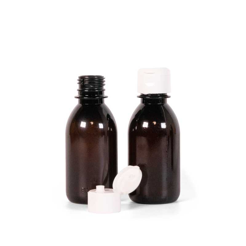 Bottiglia di plastica, tappo flip-top, 150 ml