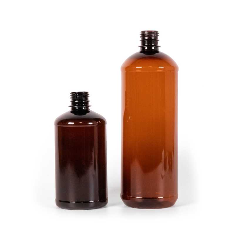 Bottiglia di plastica marrone, 1000 ml, 462 pezzi