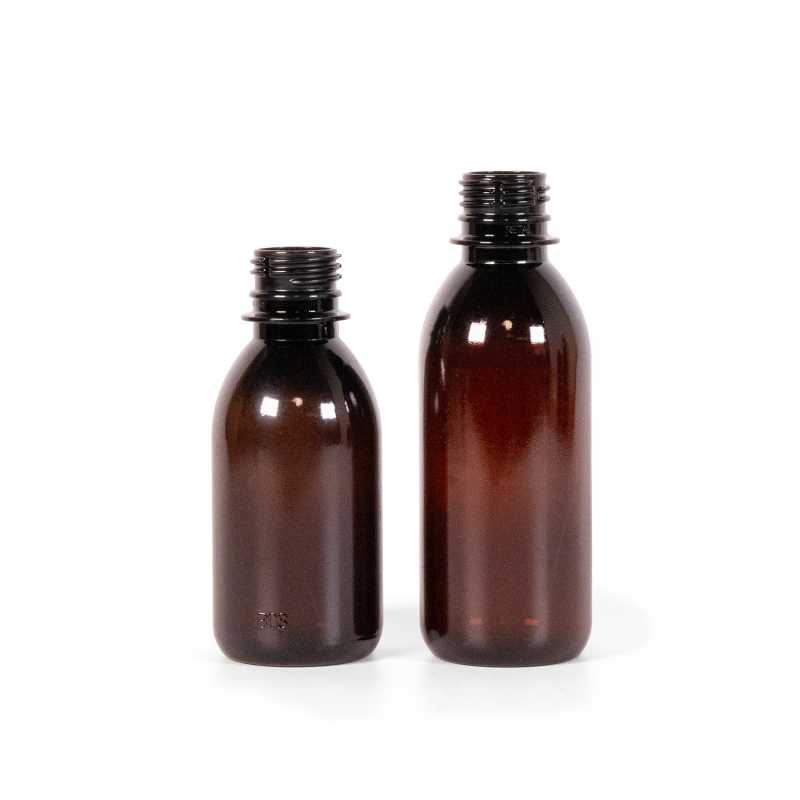 Bottiglia di plastica marrone, 200 ml, 414 pz