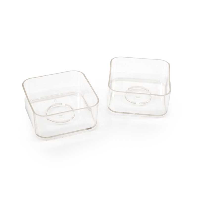 Stampo per candela tealight, plastica, quadrato, 3,7 cm
