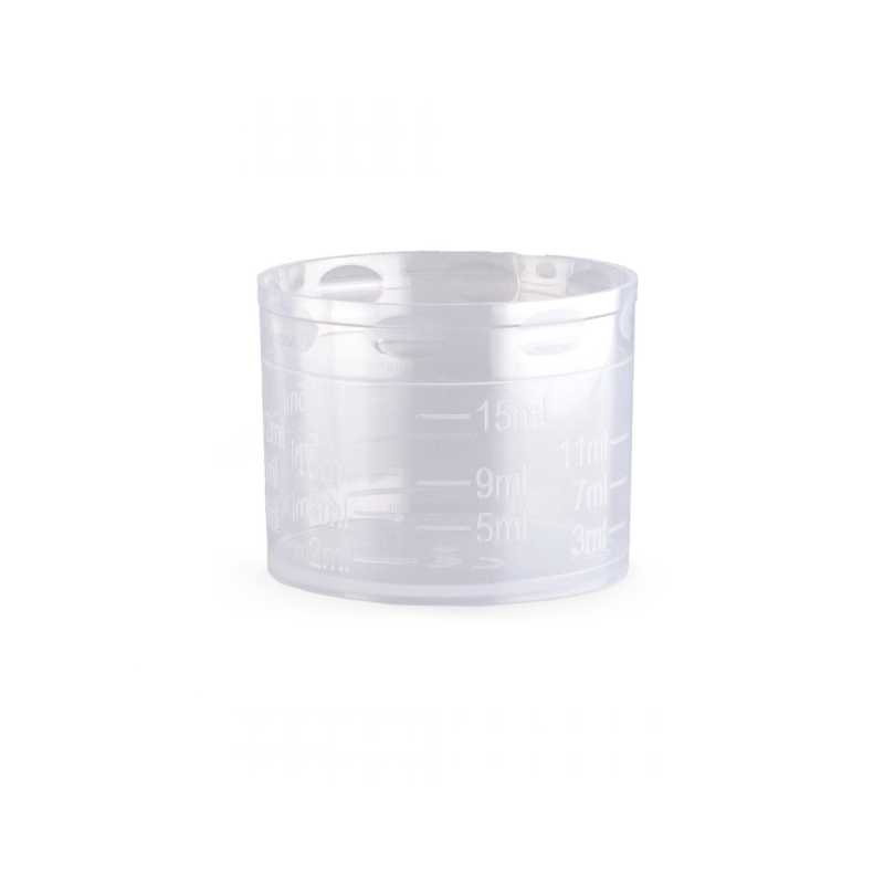 Bicchierino dosatore in plastica 28/410 per tappo di sicurezza, 2-15 ml