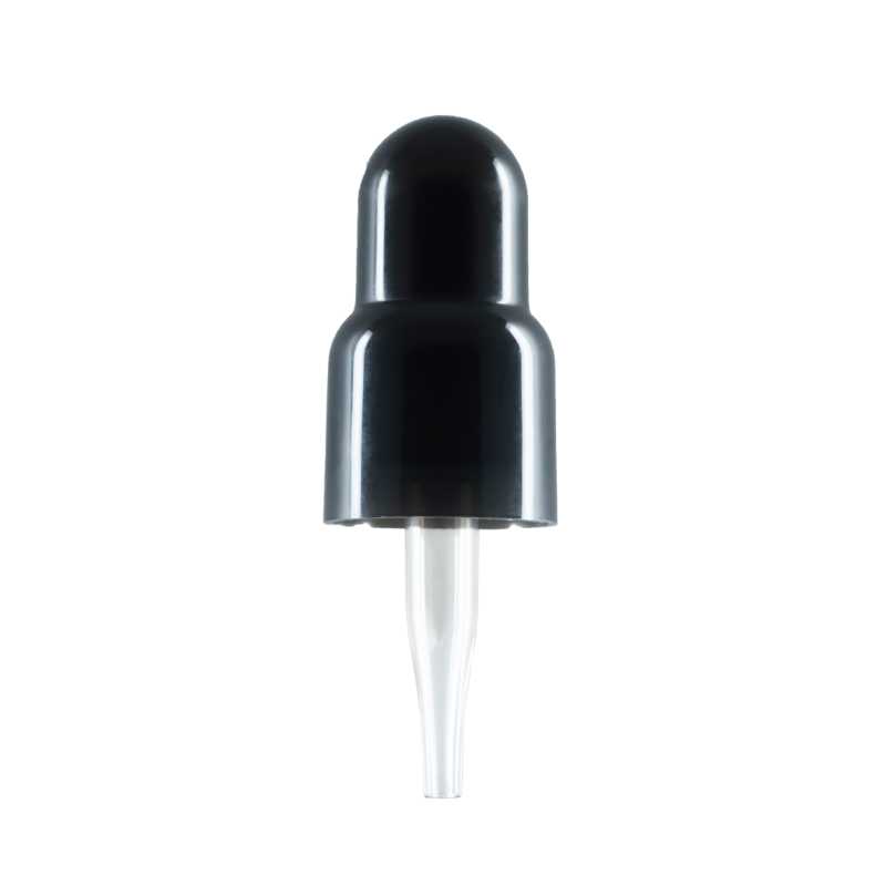 Pipetta in plastica, nera, per bottiglia da 25 ml