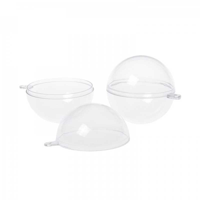 Stampo rotondo per bomba da bagno, plastica trasparente, 5 cm