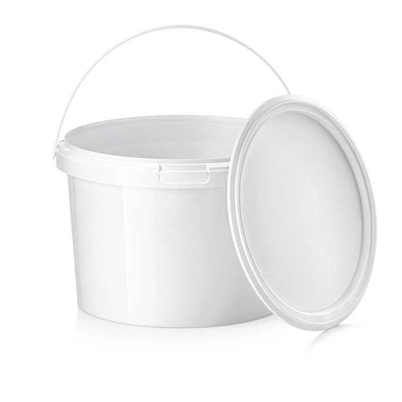 Secchio, plastica, bianco, 5000 ml