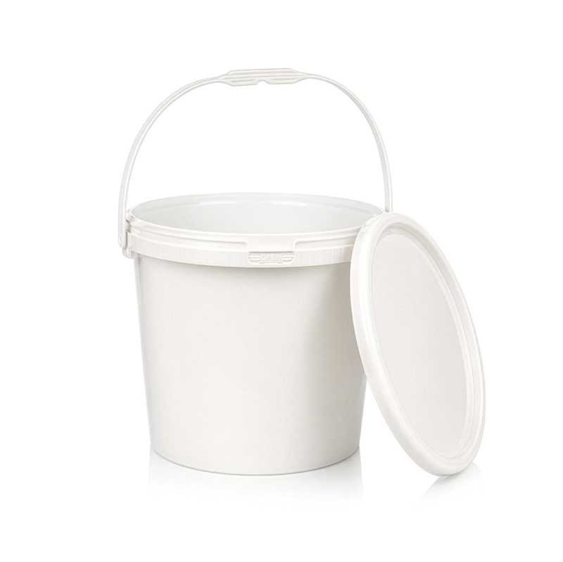 Secchio, plastica, bianco, con coperchio, 16 l