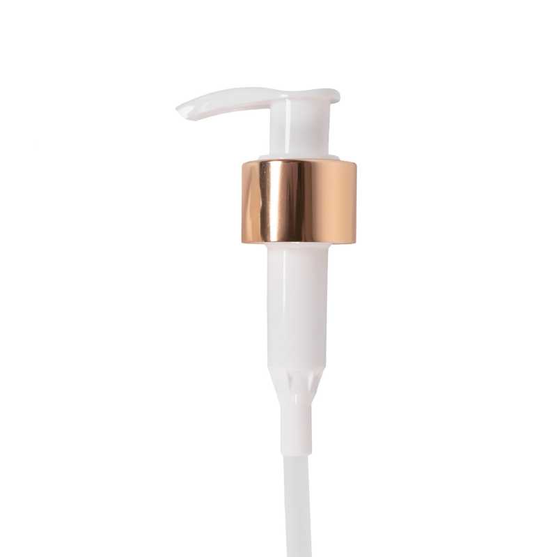Dosatore, lozione, bianco, oro lucido, 180 mm