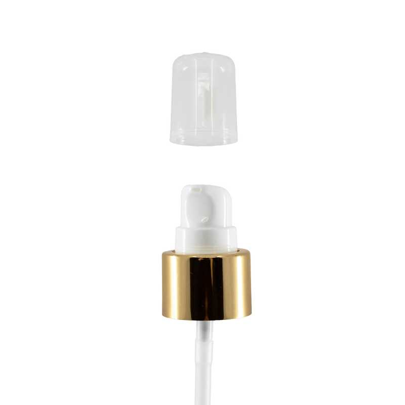 Dispenser lozione con anello, bianco, oro lucido, 200 mm, 24/410