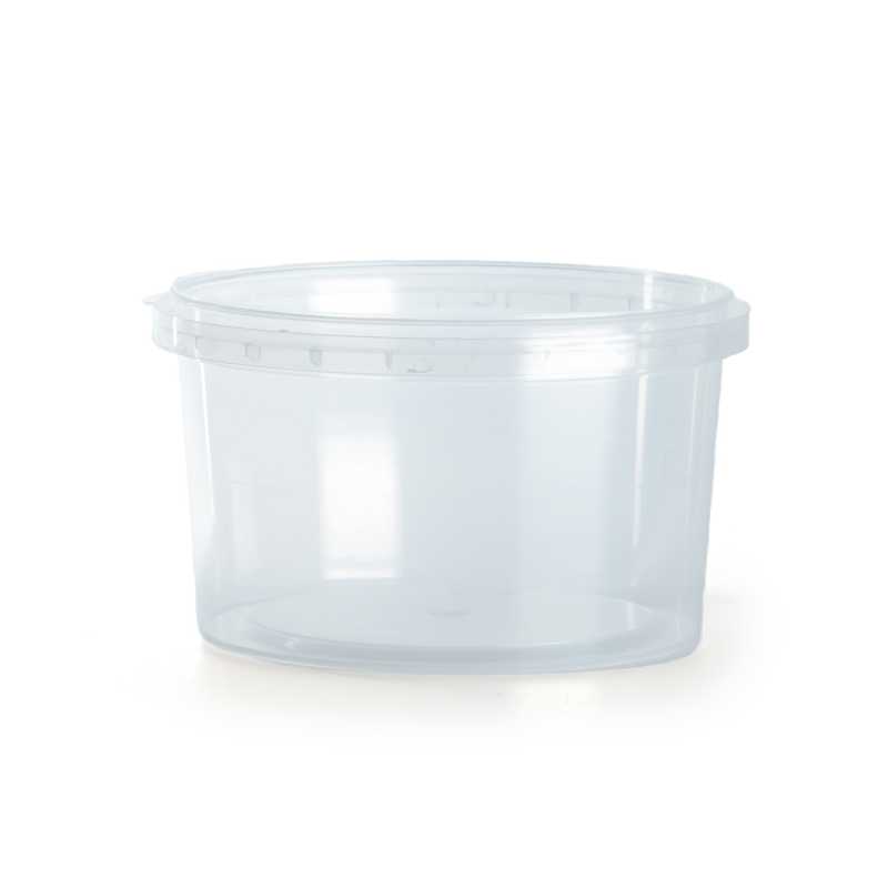 Contenitore in plastica, rotondo, trasparente, 240 ml