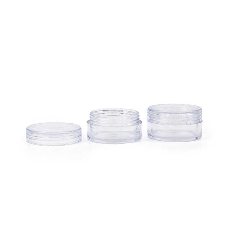 Vasetto plastico, trasparente, coperchio trasparente, 10 ml