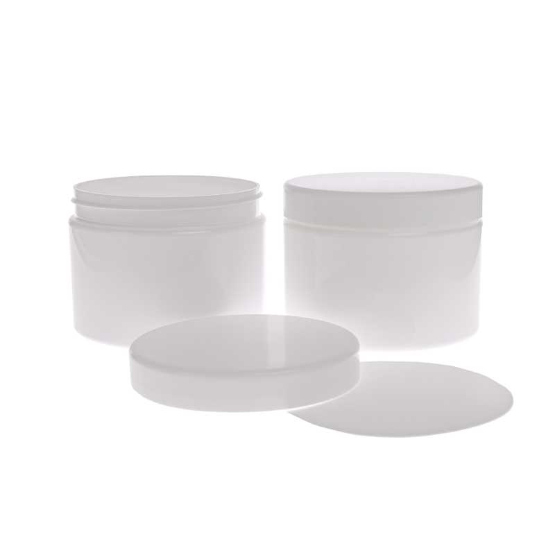 Contenitore in plastica con coperchio, bianco, 500 ml