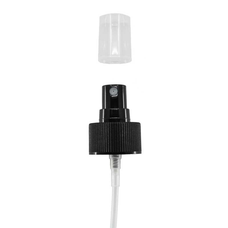 Spruzzatore, nero, anello zigrinato, 28/410